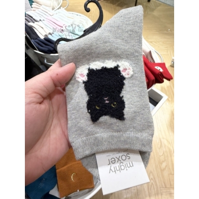 Tabio靴下屋毛茸茸黑貓短襪(VIP下標限定請勿自行下單)