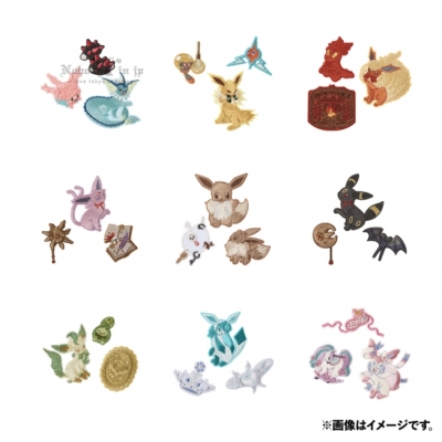 寶可夢伊布xねこ助聯名系列3入刺繡貼紙組(VIP下標限定請勿自行下單)