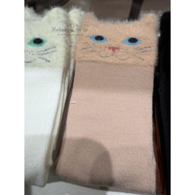 Tabio靴下屋蓬松柔軟貓咪短襪(VIP下標限定請勿自行下單)