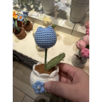 Somsatang韓国雑貨店毛線編織花朵盆栽(VIP下標限定請勿自行下單)