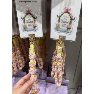 迪士尼商店魔髮奇緣樂佩15週年手機夾片+編織手腕繩組(VIP下標限定請勿自行下單)