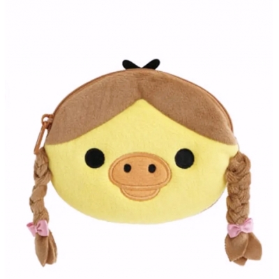 San-X期間限定展小雞學院絨毛大頭拉錬袋(VIP下標限定請勿自行下單)