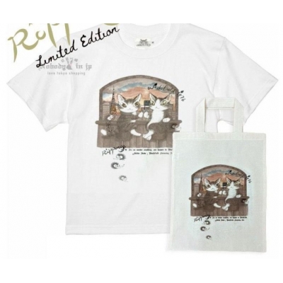 瓦奇菲爾德達洋六本木幸運貓展附提袋印花短袖上衣(VIP下標限定請勿自行下單)