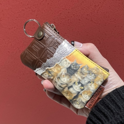 瓦奇菲爾德達洋日本製牛皮巧克力包裝零錢包(VIP下標限定請勿自行下單)