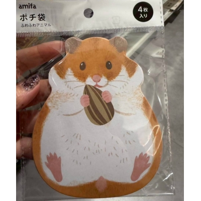 CanDo4枚入動物造型信封袋(VIP下標限定請勿自行下單)