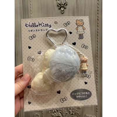 Sanrio長腿Kitty毛球+蝴蝶結+公仔登山扣吊飾 特價現貨