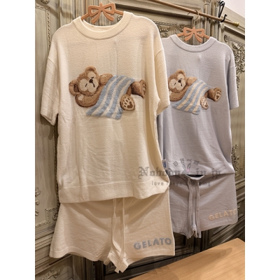 迪士尼樂園達菲20週年紀念 x gelato pique聯名短袖居家套装 現貨