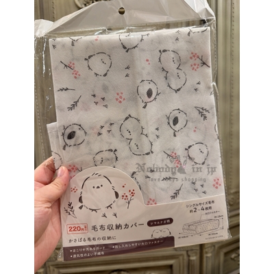 Can do限定北長尾山雀系列不織布毛布收納袋 現貨
