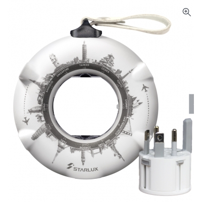 STARLUX  Super Bagel 圓形旅用排插白色(VIP下標限定請勿自行下單)