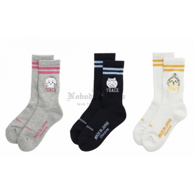 吉伊卡哇PEACE刺繡23~25cm短襪(VIP下標限定請勿自行下單)