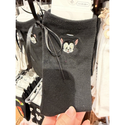 迪士尼商店蝶結刺繡23〜25cm短襪(VIP下標限定請勿自行下單)