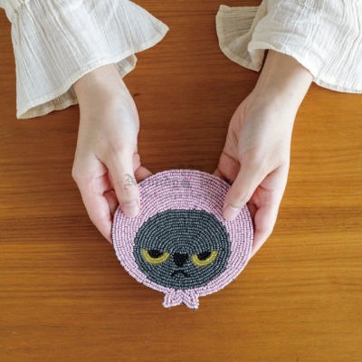 Angry Machiko Flower真知子不爽貓造型杯墊(VIP下標限定請勿自行下單)