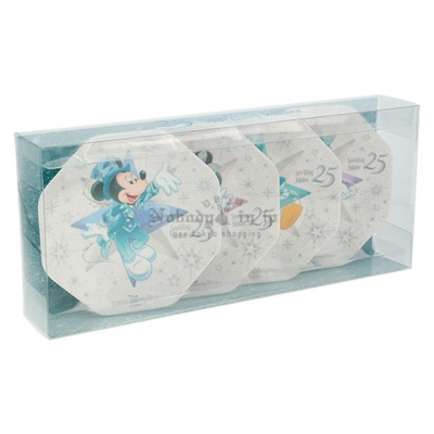 迪士尼樂園海洋25週年祝福藍系列4入樹脂盤組(VIP下標限定請勿自行下單)