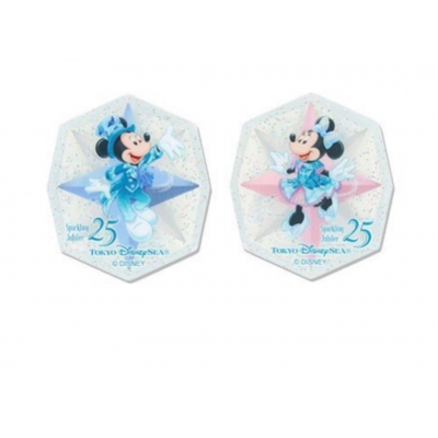 迪士尼樂園海洋25週年祝福藍系列2入透明貼紙組(VIP下標限定請勿自行下單)