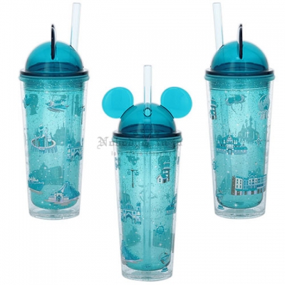 迪士尼樂園海洋25週年祝福藍系列吸管冷水瓶(VIP下標限定請勿自行下單)