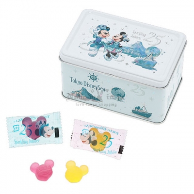 迪士尼樂園海洋25週年祝福藍系列軟糖鐵盒(VIP下標限定請勿自行下單)