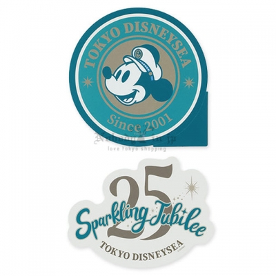 迪士尼樂園海洋25週年時尚系列2入貼紙組(VIP下標限定請勿自行下單)