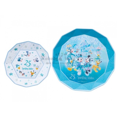 迪士尼樂園海洋25週年祝福藍系列餐廳2入盤組(VIP下標限定請勿自行下單)