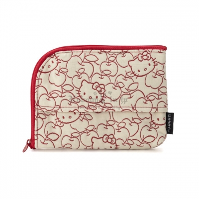 京都 Kitty 工坊單色提花織 L 型萬用拉鍊包(VIP下標限定請勿自行下單) 