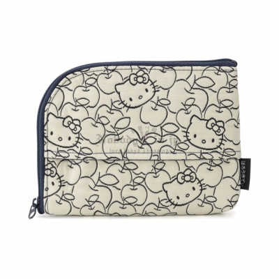 京都 Kitty 工坊單色提花織 L 型萬用拉鍊包(VIP下標限定請勿自行下單) 