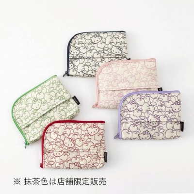 京都 Kitty 工坊單色提花織 L 型萬用拉鍊包(VIP下標限定請勿自行下單)