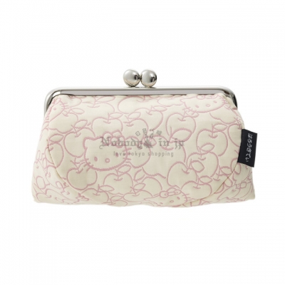 京都 Kitty 工坊單色提花織口金丸底收納包(VIP下標限定請勿自行下單)