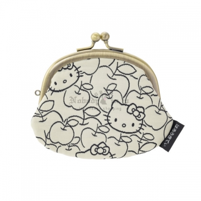  京都 Kitty 工坊單色提花織口金丸型零錢包(VIP下標限定請勿自行下單) 