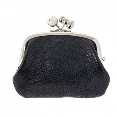 京都 Kitty 工坊日本製造型口金 4 吋牛皮親子零錢包(VIP下標限定請勿自行下單)