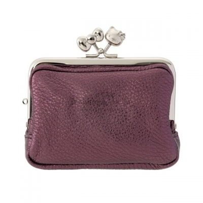 京都 Kitty 工坊日本製造型口金 3.8 吋角型牛皮親子零錢包(VIP下標限定請勿自行下單)