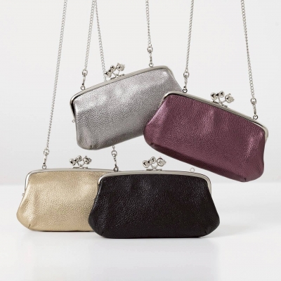 京都 Kitty 工坊日本製造型口金橫長牛皮親子肩背包(VIP下標限定請勿自行下單)