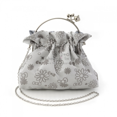 京都 Kitty 工坊造型口金閃光絲提花鏈條手提包(VIP下標限定請勿自行下單)