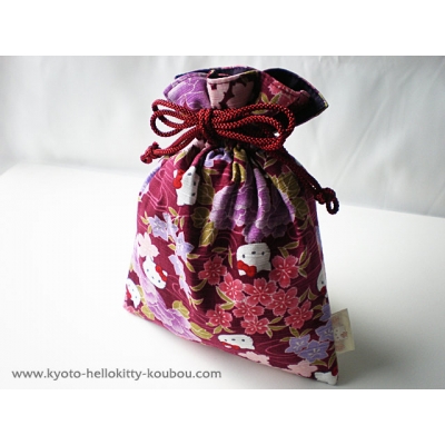 京都 Kitty 工坊日本製和風花卉系列束口袋(VIP下標限定請勿自行下單)
