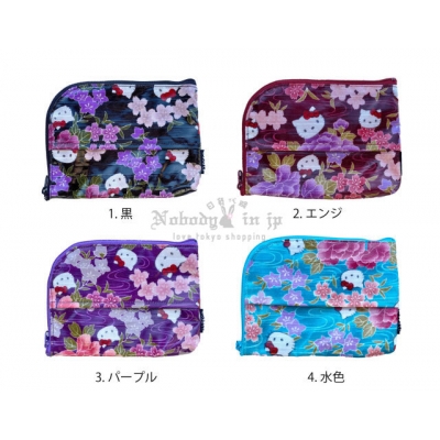 京都 Kitty 工坊日本製和風花卉系列 L 型萬用拉鍊包(VIP下標限定請勿自行下單)