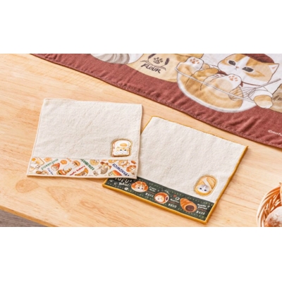 mofusand 貓福珊迪麵包店系列刺繡方巾(VIP下標限定請勿自行下單)