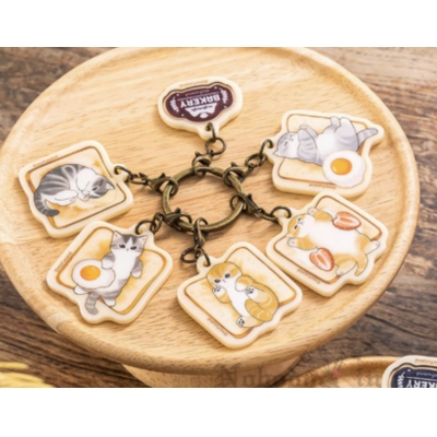 mofusand 貓福珊迪麵包店系列六連鑰匙圈(VIP下標限定請勿自行下單)