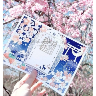 奈良吉野神宮四月限定櫻兔剪紙御朱印(VIP下標限定請勿自行下單)