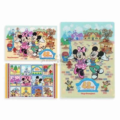 迪士尼樂園陸地43週年A5資料夾+2入明信片組
