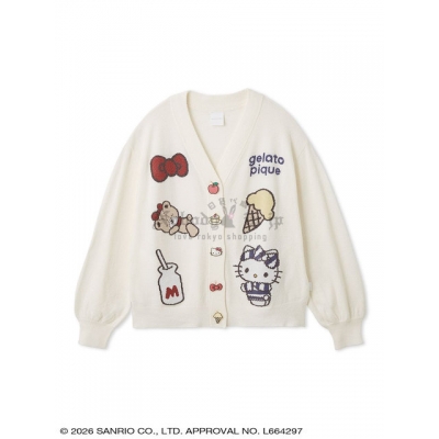 Sanrio house x gelato pique 聯名柔滑開襟羊毛衫