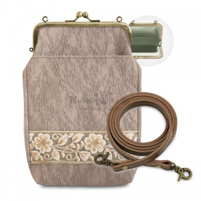 AYANOKOJI花朵刺繡蕾絲隨身斜背包