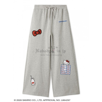 Sanrio house刺繡抓絨運動褲
