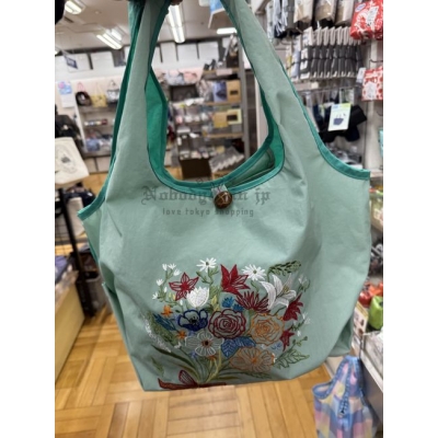 Si-shu刺繡雙色2way折疊購物袋 特價