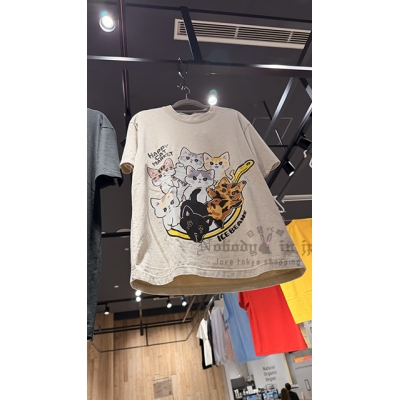 ICE BEANS洗舊寬版短袖上衣