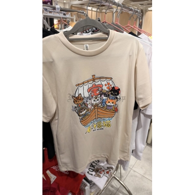 ICE BEANS印花貓咪短袖上衣