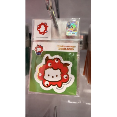 EXPO2025 萬博脈 x Sanrio聯名燙金邊紅系大頭貼紙