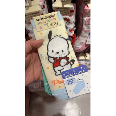  Sanrio 3入16～18cm兒童短襪