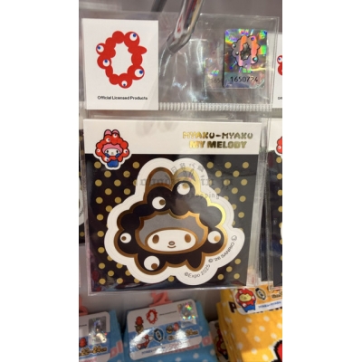 EXPO2025 萬博脈 x Sanrio聯名燙金邊黑系大頭貼紙