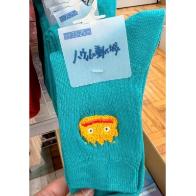 吉卜力宮崎駿絨球刺繡短襪