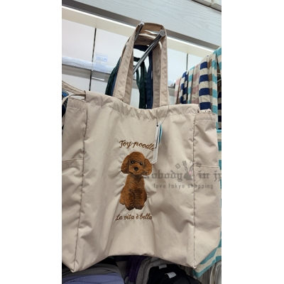 可愛動物刺繡束口肩背包 特價
