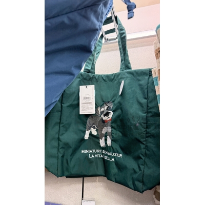 可愛動物刺繡束口肩背包 特價
