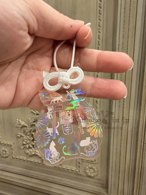 白鬚稻荷神社七福貓壓克力貓御守 現貨